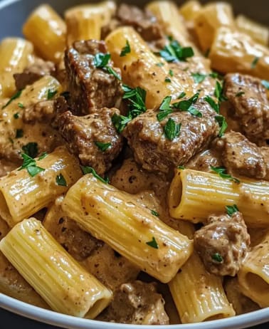 Creamy Parmesan Beef Rigatoni (1)