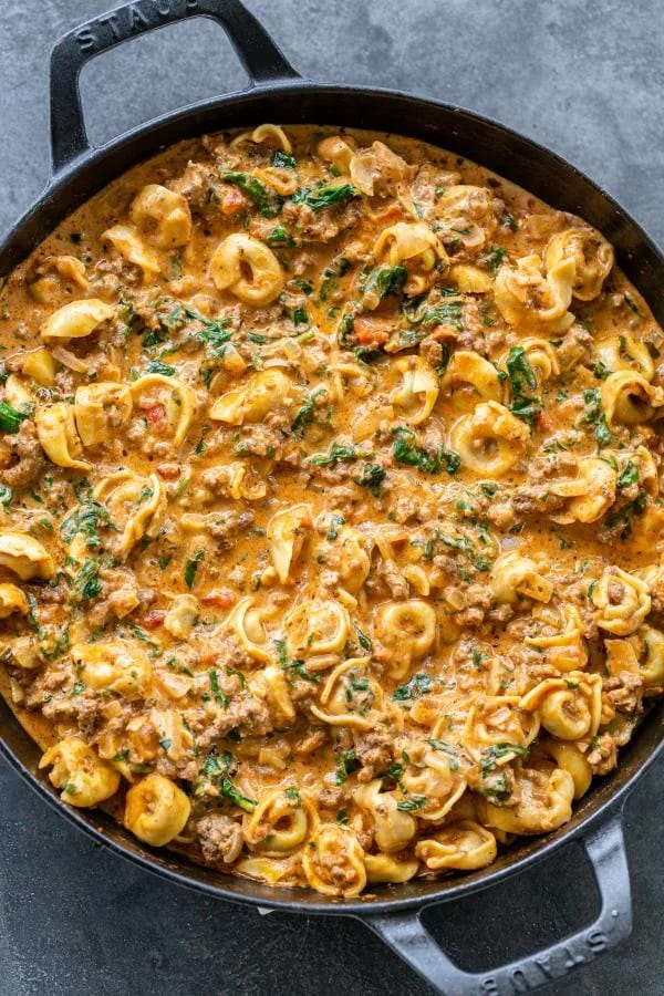 Creamy Spinach Tomato Tortellini (2)