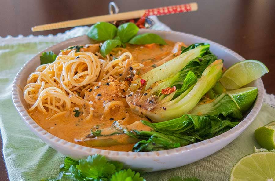 Creamy Thai Chicken Noodles