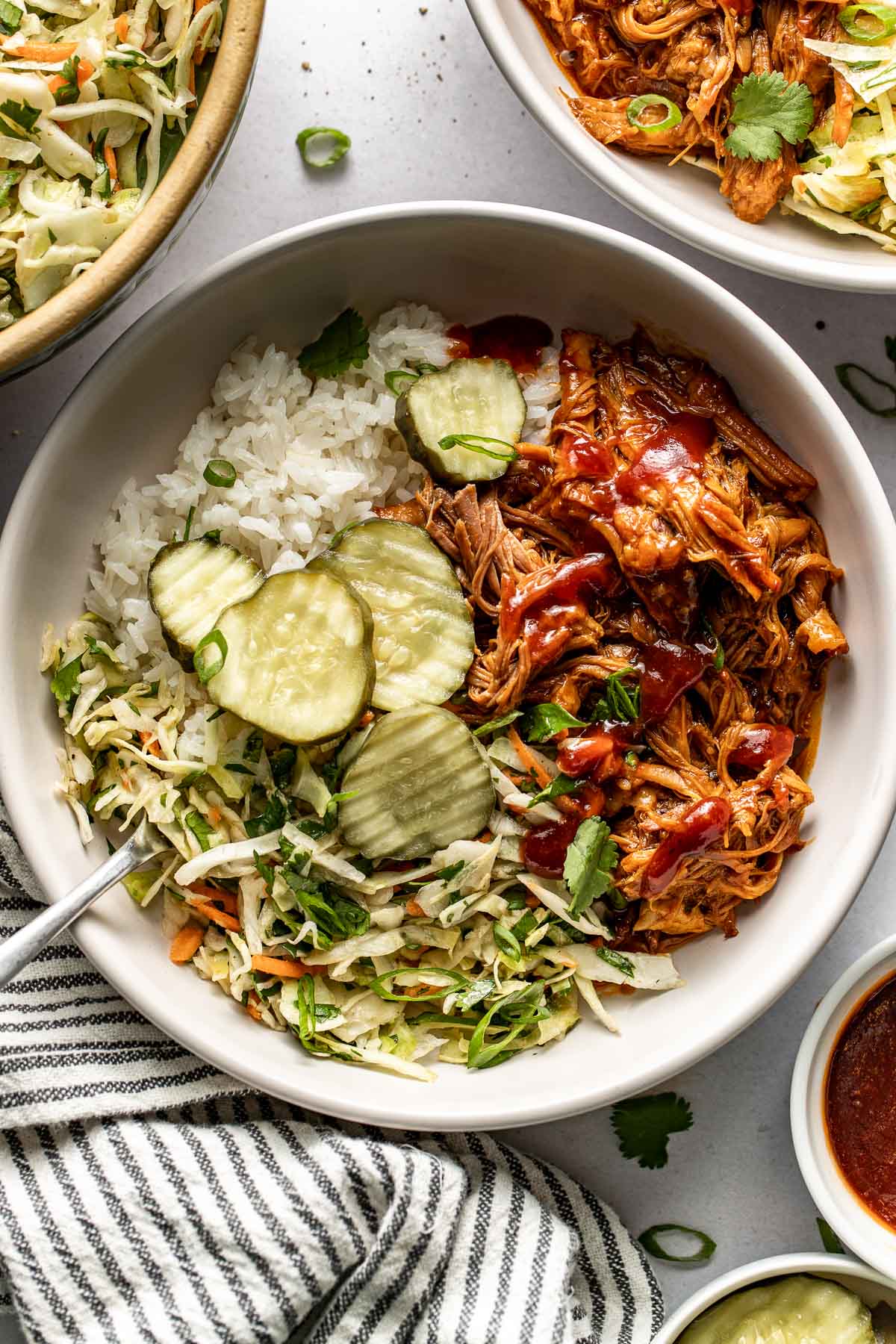 Crockpot Pulled Pork Bowls