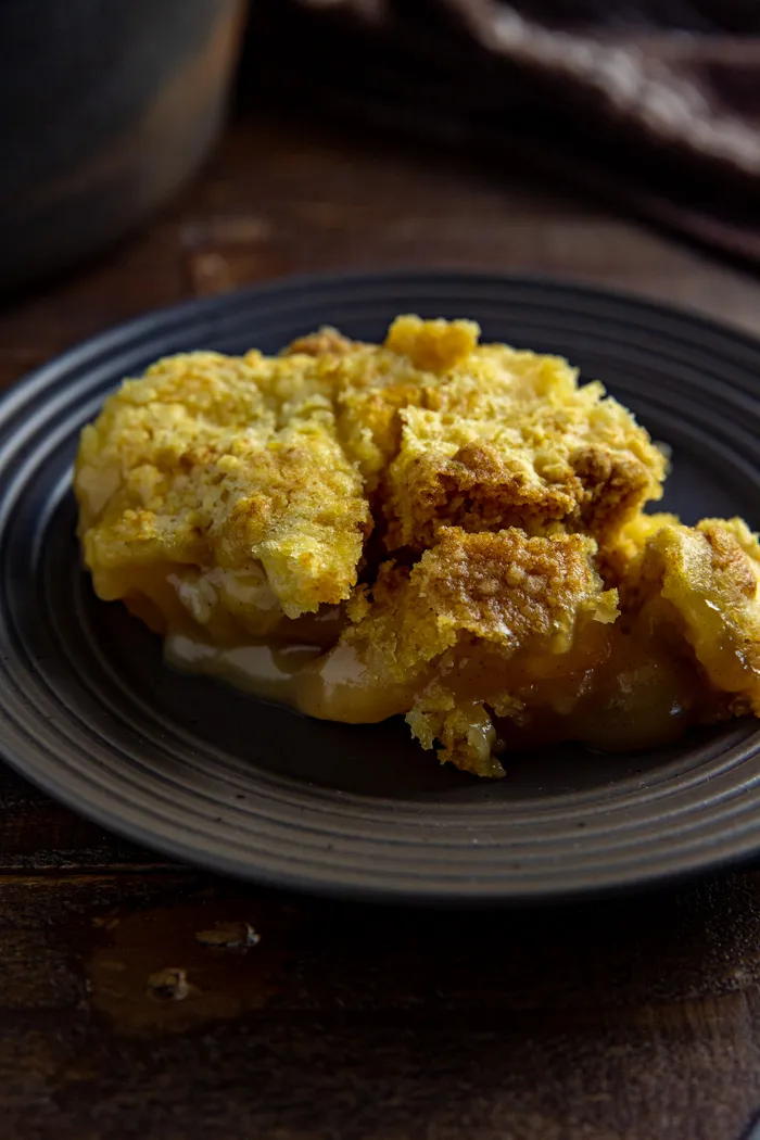 Dutch oven apple cobbler