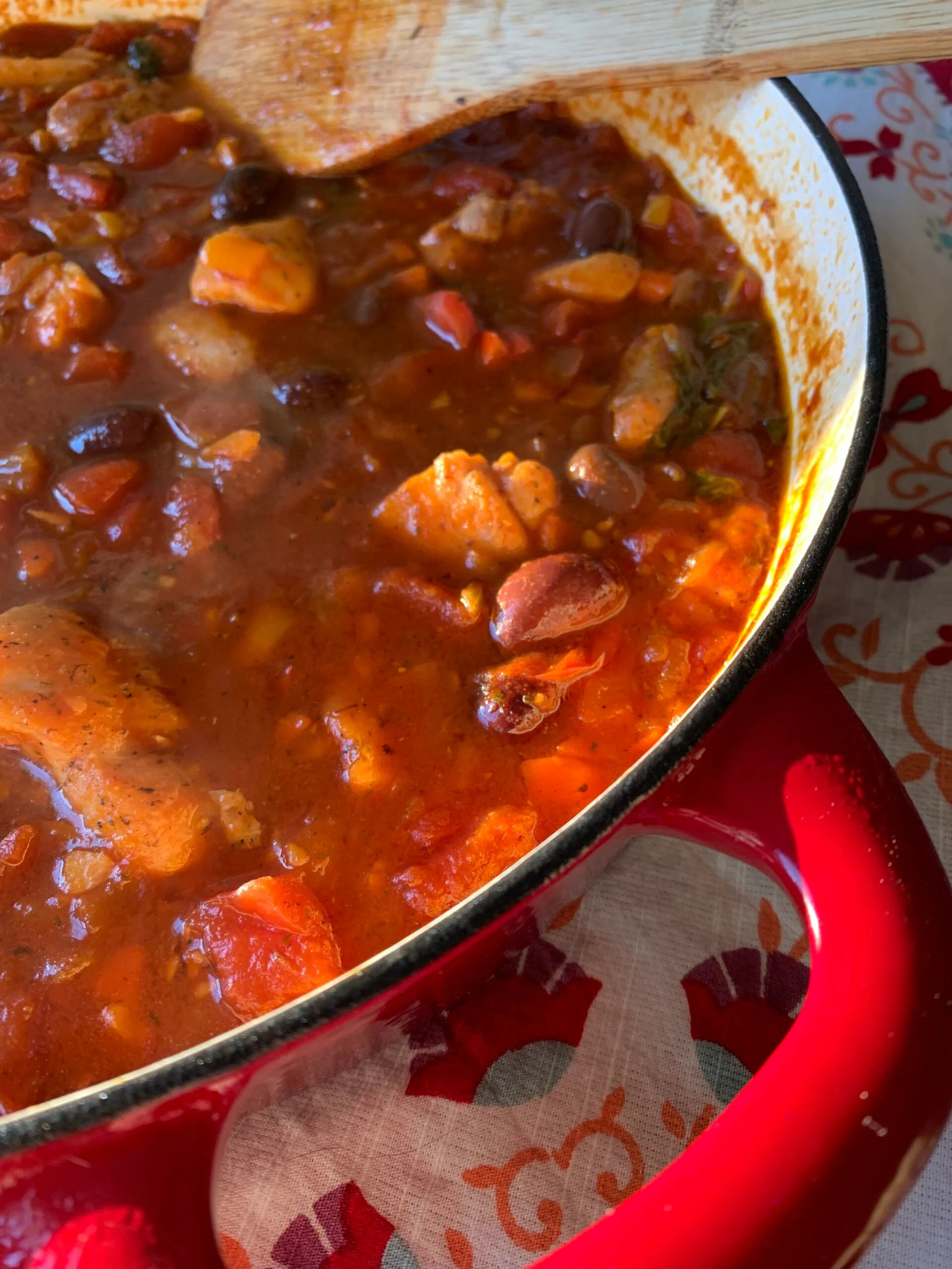 Dutch oven chicken cacciatore
