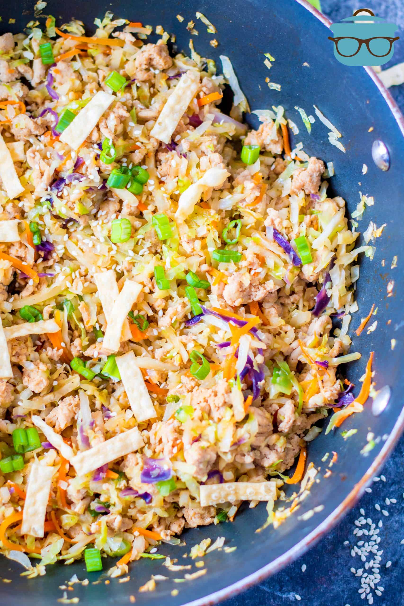 Egg Roll Bowls with Chicken and Cabbage