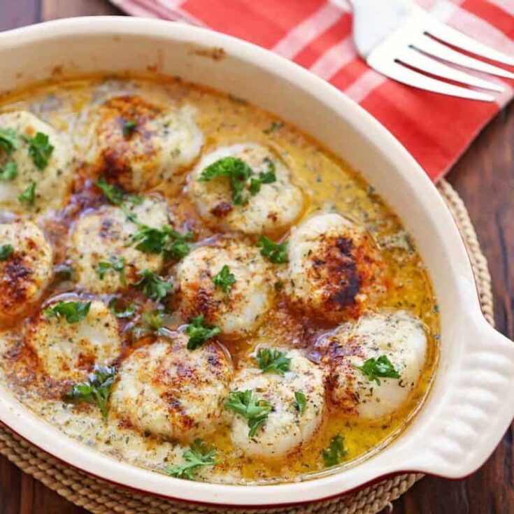 Garlic Butter Baked Scallops Recipe (1)