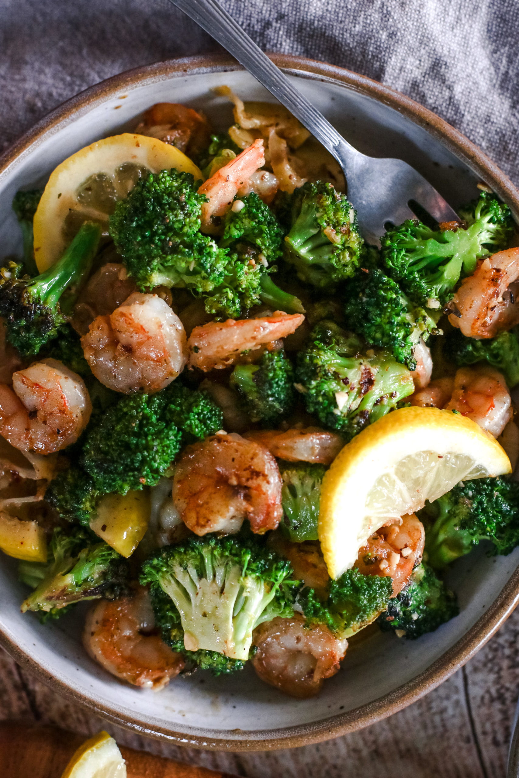 Garlic Butter Shrimp with Broccoli Rice