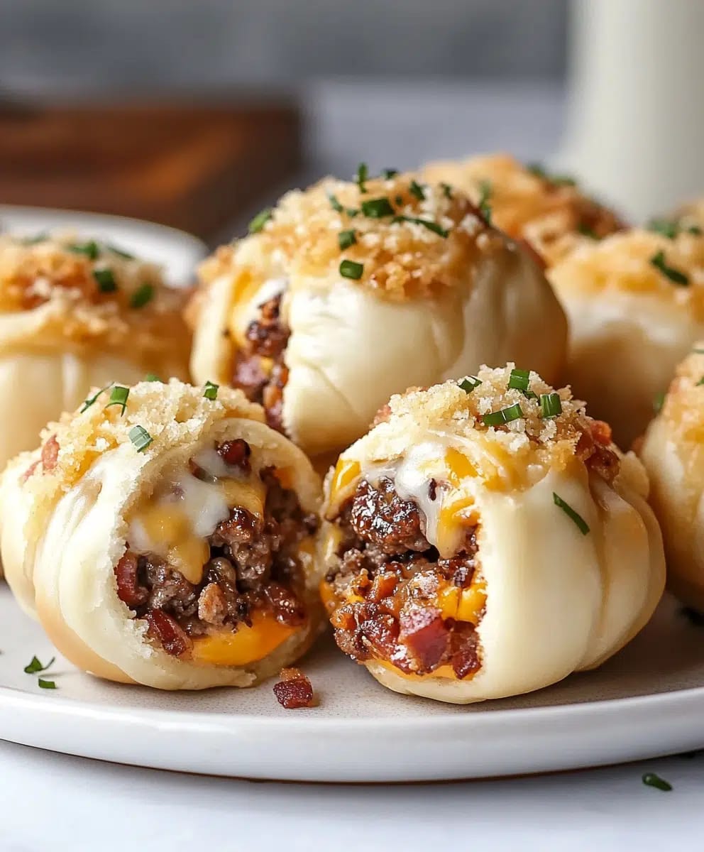 Garlic Parmesan Cheeseburger Bombs (4)