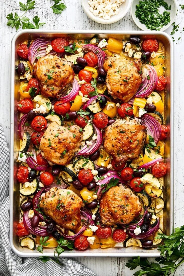 Greek Sheet Pan Chicken Recipe (1)
