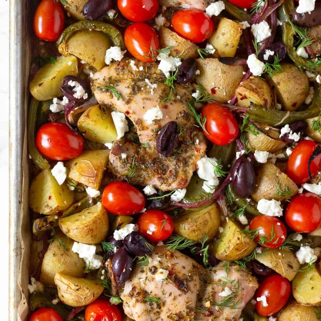 Greek Sheet Pan Chicken Recipe (2)