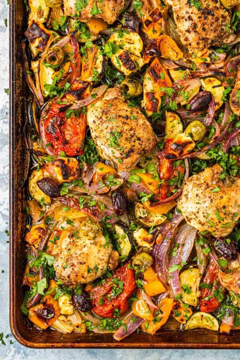 Greek Sheet Pan Chicken Recipe (4)