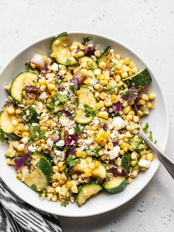 Grilled Corn Salad with Zucchini