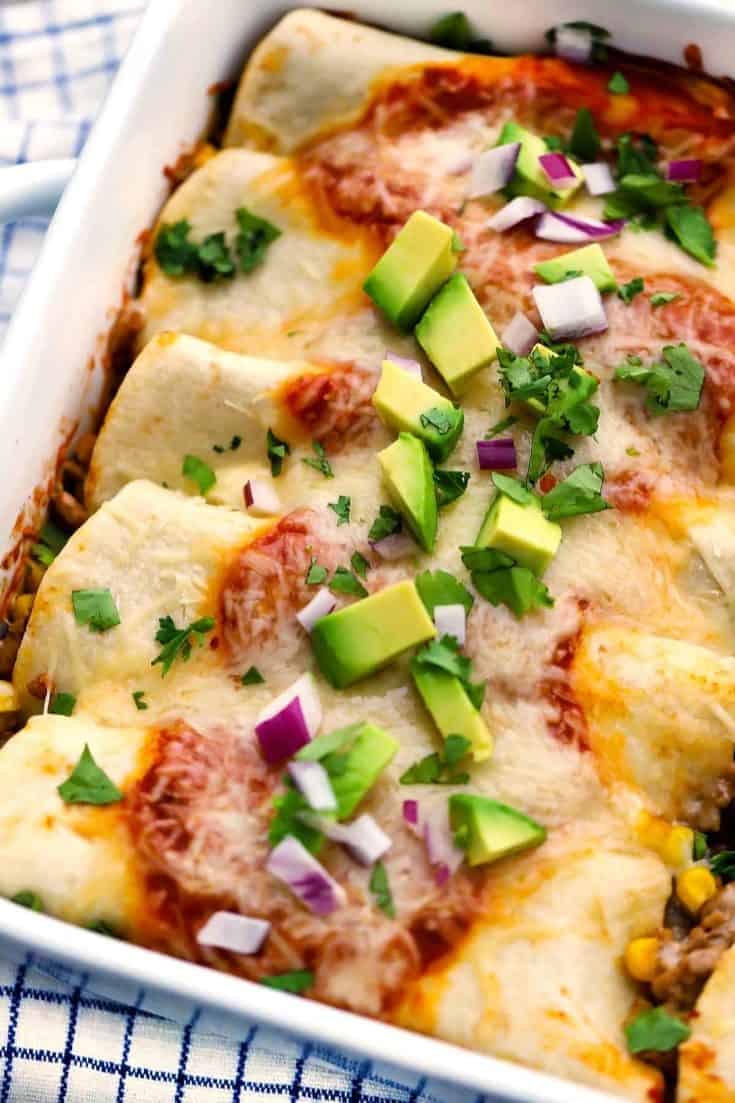 Ground Turkey Black Bean Enchiladas Recipe (4)