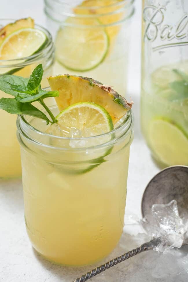 Iced Pineapple Mint Green Tea Recipe (4)