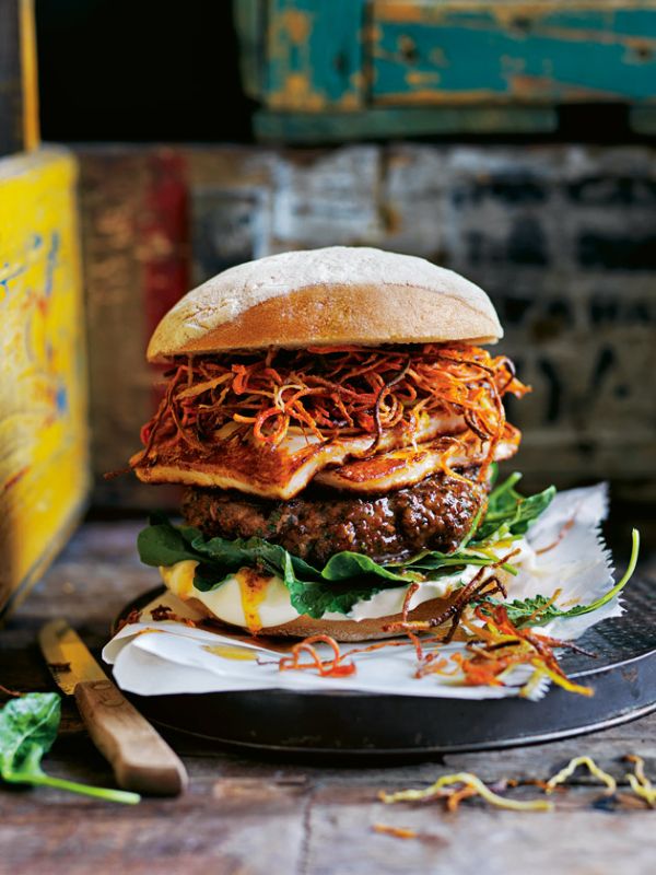 Lamb, Harissa & Halloumi Burger