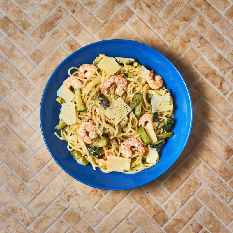 Lemony Prawn & Courgette Tagliatelle