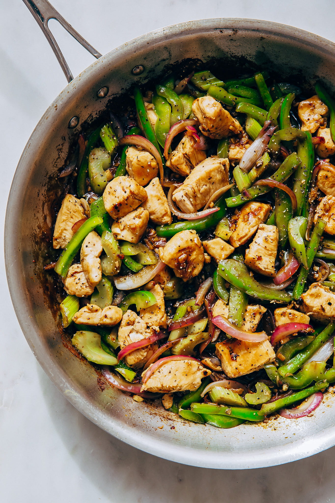 Pepper Chicken Stir Fry (15 Minutes)