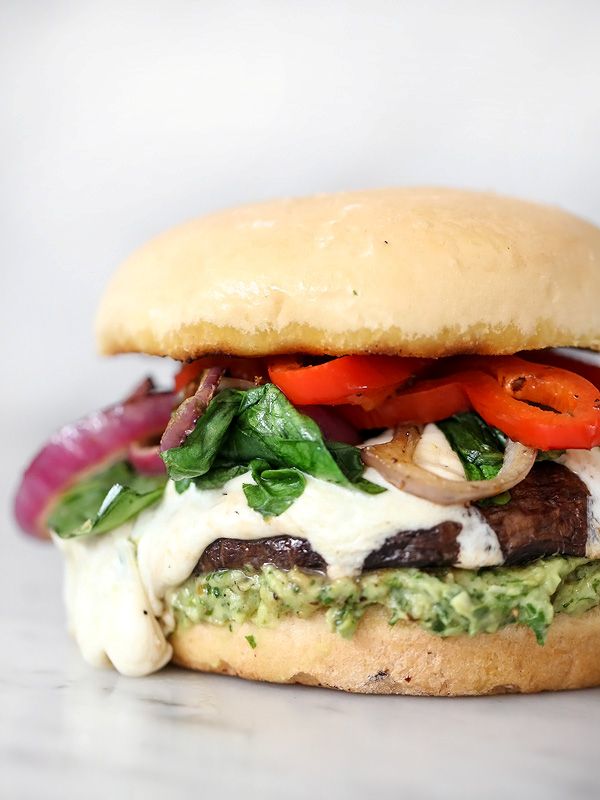 Portobello Mushroom Burger with Avocado Chimichurri