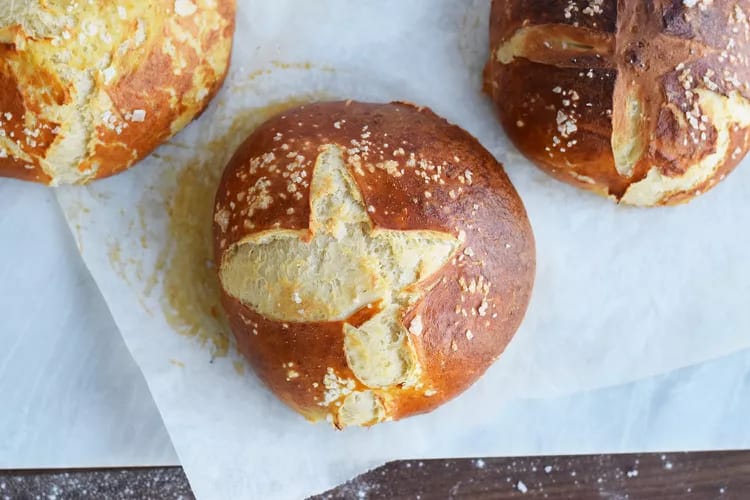 Pretzel Bread Bowls Recipe (2)
