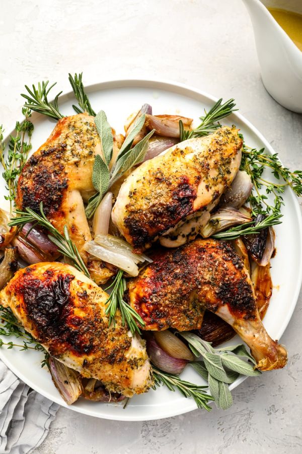 Roast Chicken Dinner for One