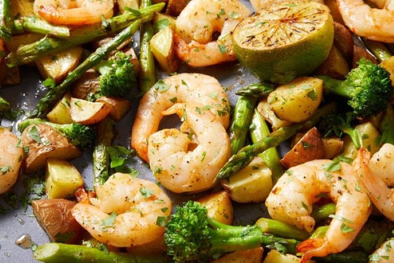 Sheet Pan Chipotle Lime Shrimp Bake