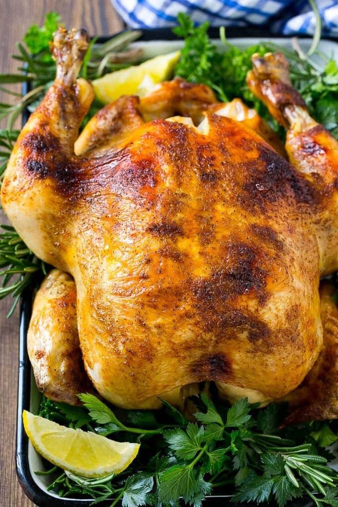 Slow cooker roast chicken