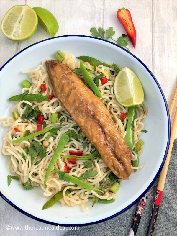 Smoked Mackerel Salad with Asian Noodles