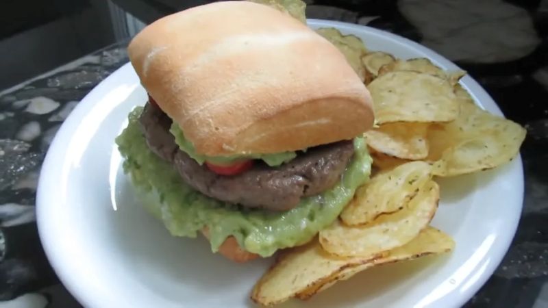Spicy Guacamole Burger with Jalapeño Mayo
