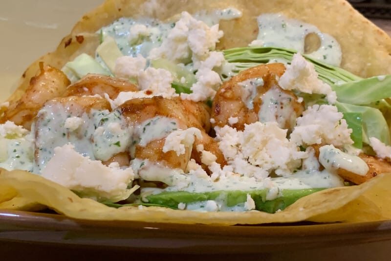 Spicy Shrimp Tacos with Garlic Cilantro Lime Slaw Recipe (3)