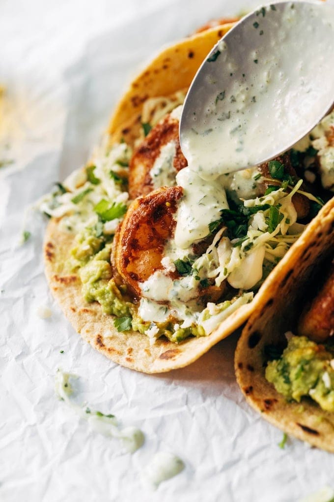 Spicy Shrimp Tacos with Garlic Cilantro Lime Slaw Recipe (4)