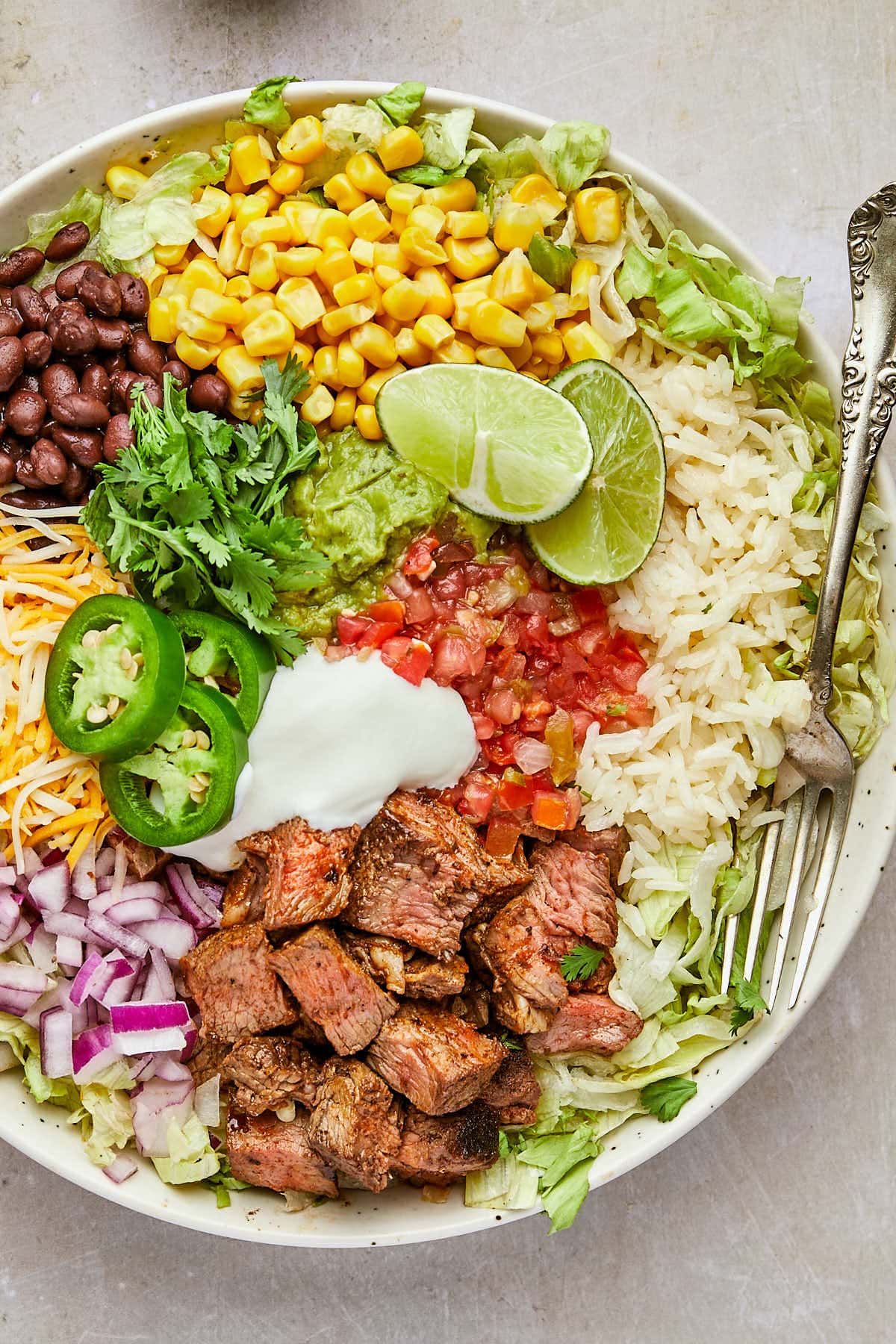 Steak burrito bowl