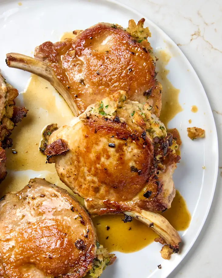 Stuffed pork chops