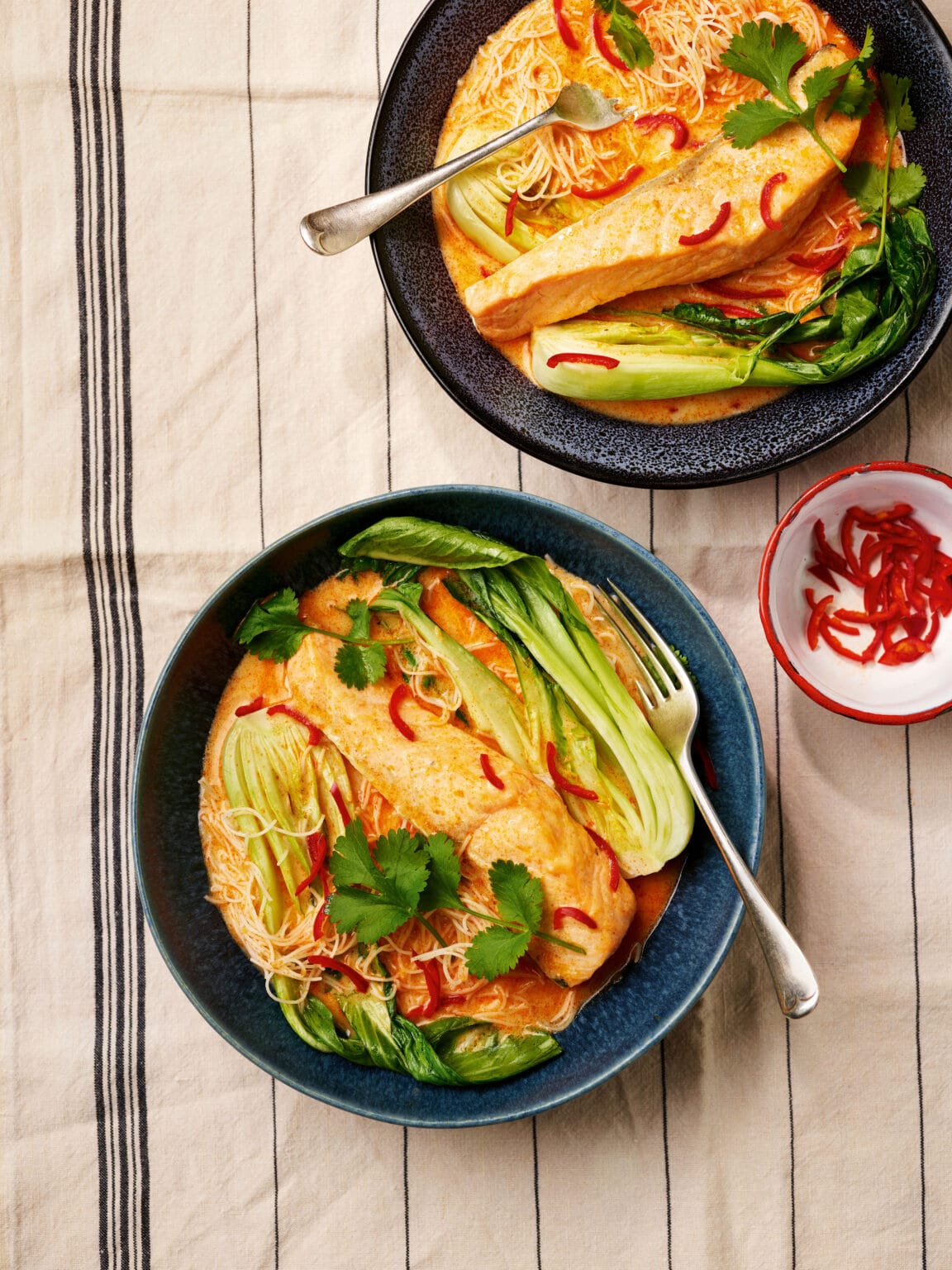 Thai Noodle Soup with Salmon