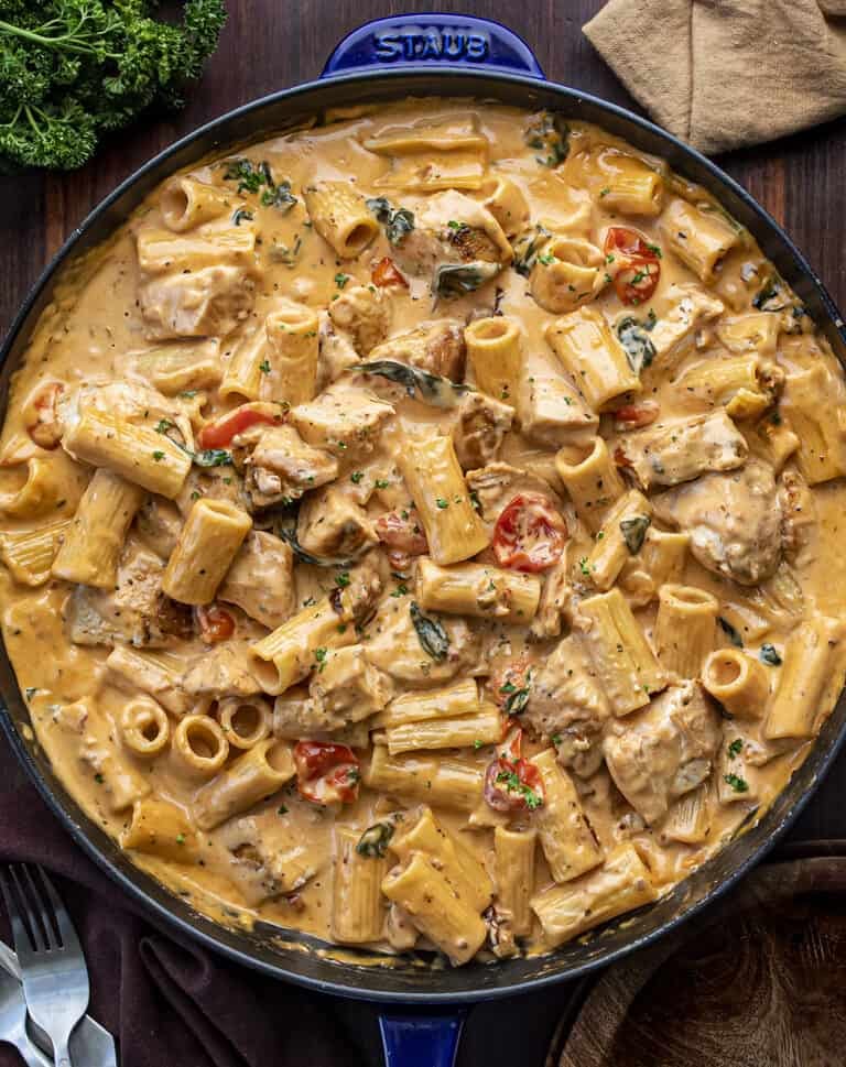 Tuscan Chicken Pasta Recipe (4)