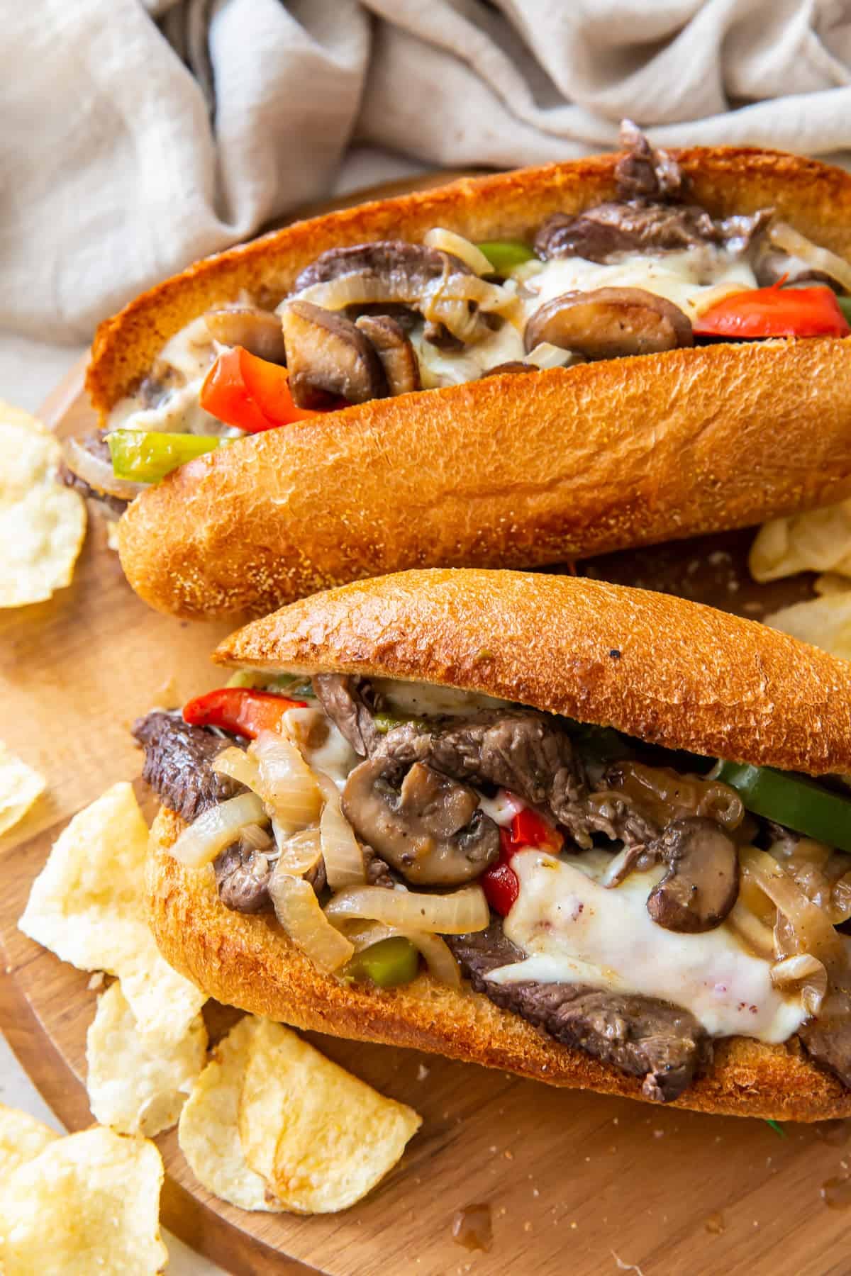 Ultimate Philly Cheesesteak Sandwich with Mushrooms (4)