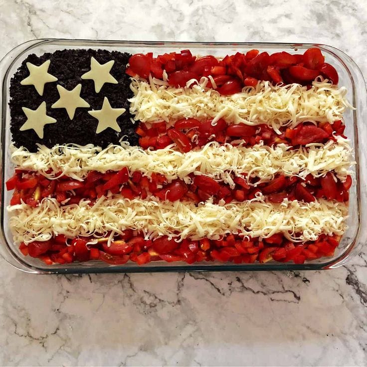 American Flag Taco Dip