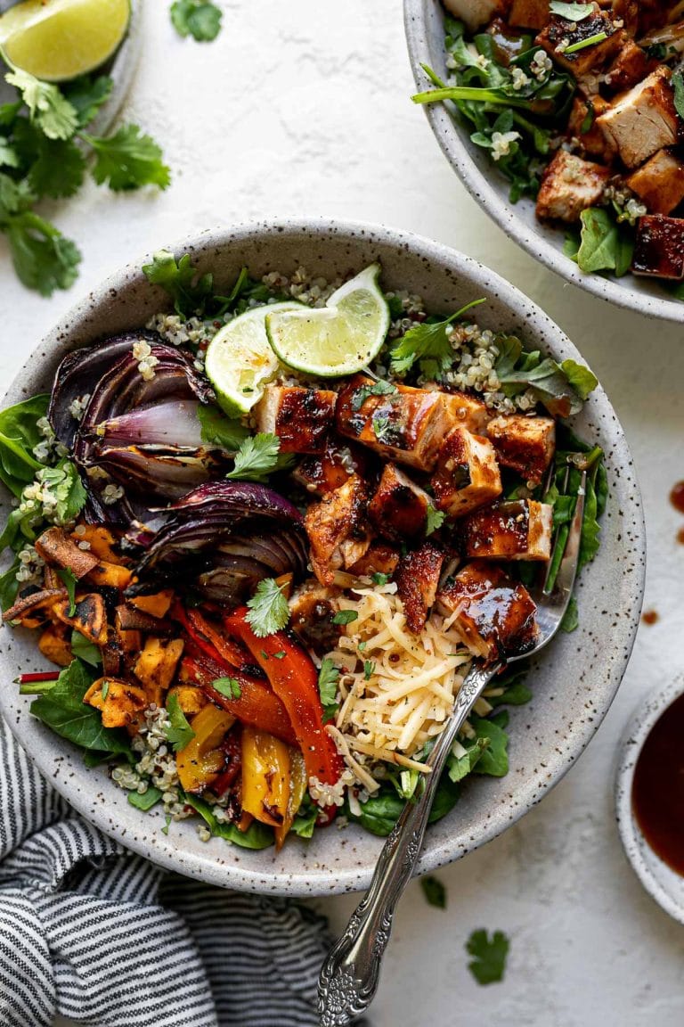 BBQ Chicken & Roasted Sweet Potato Bowls (2)
