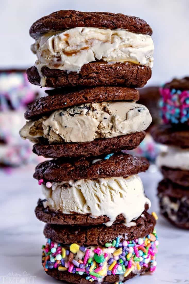 Brookie Ice Cream Sandwiches