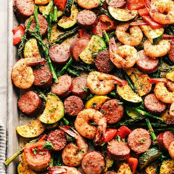 Cajun Shrimp and Sausage Vegetable Sheet Pan (2)