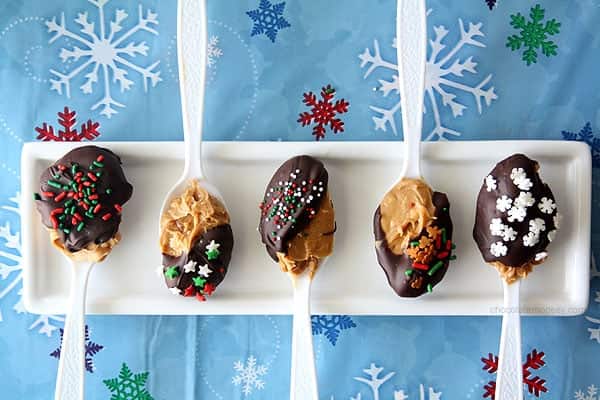 Chocolate Peanut Butter Spoons