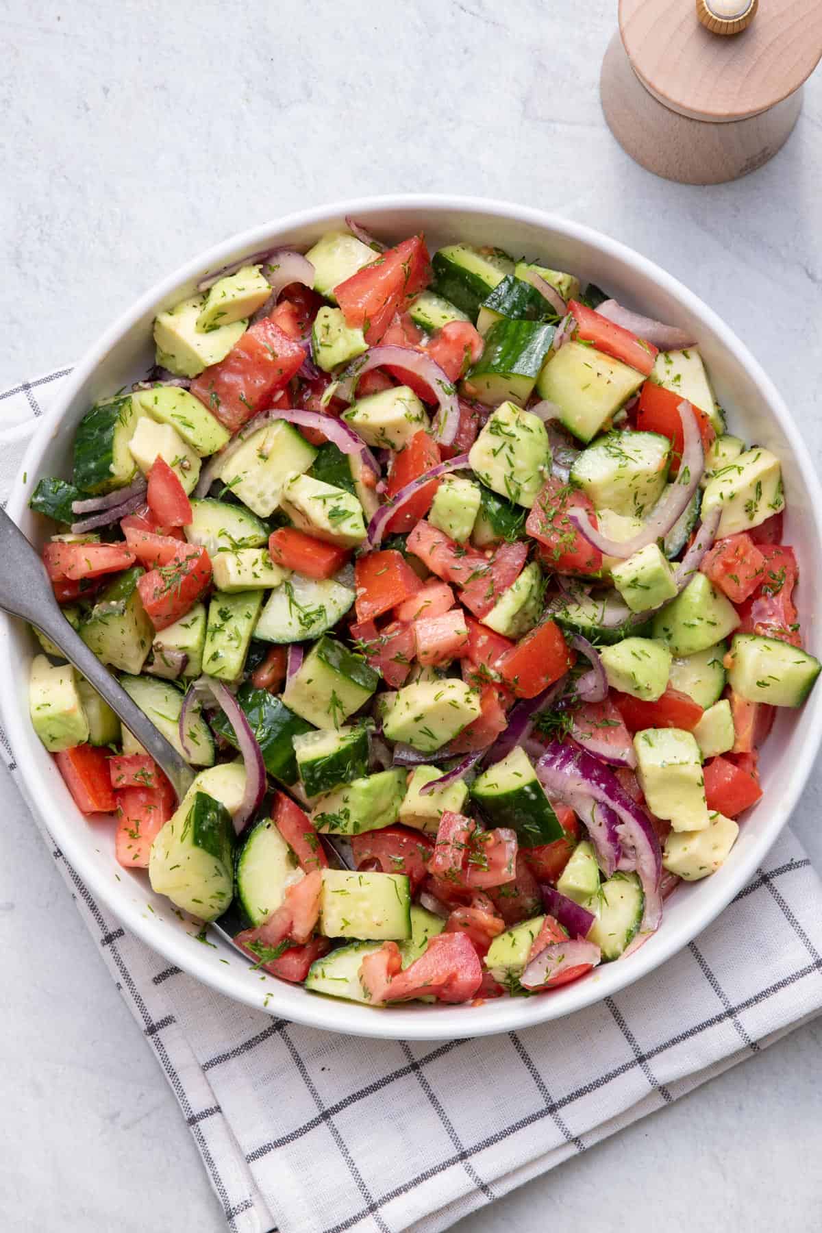 Cucumber Tomato Avocado Salad