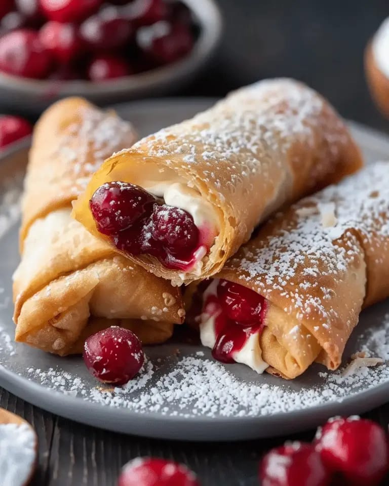 Egg Rolls & Cherry Cheesecake Recipe (3)