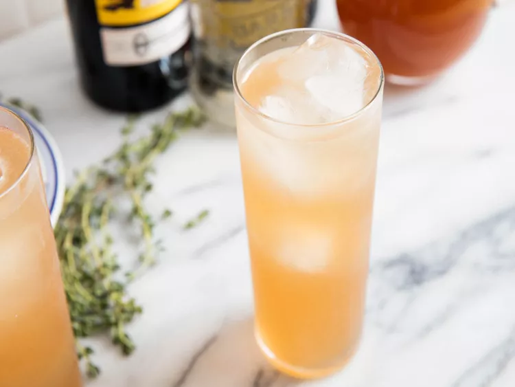 Fizzy Strawberry Pisco Punch