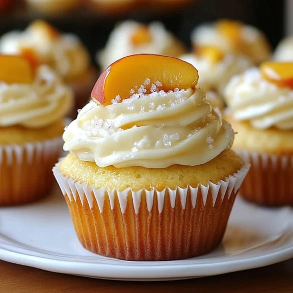 Honey Peach Cream Cheese Cupcakes (1)