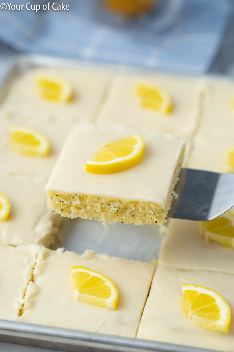 Lemon Poppy Seed Sheet Cake