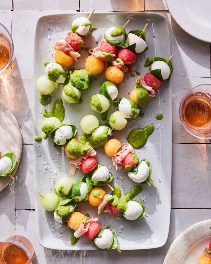 Melon Caprese Skewers
