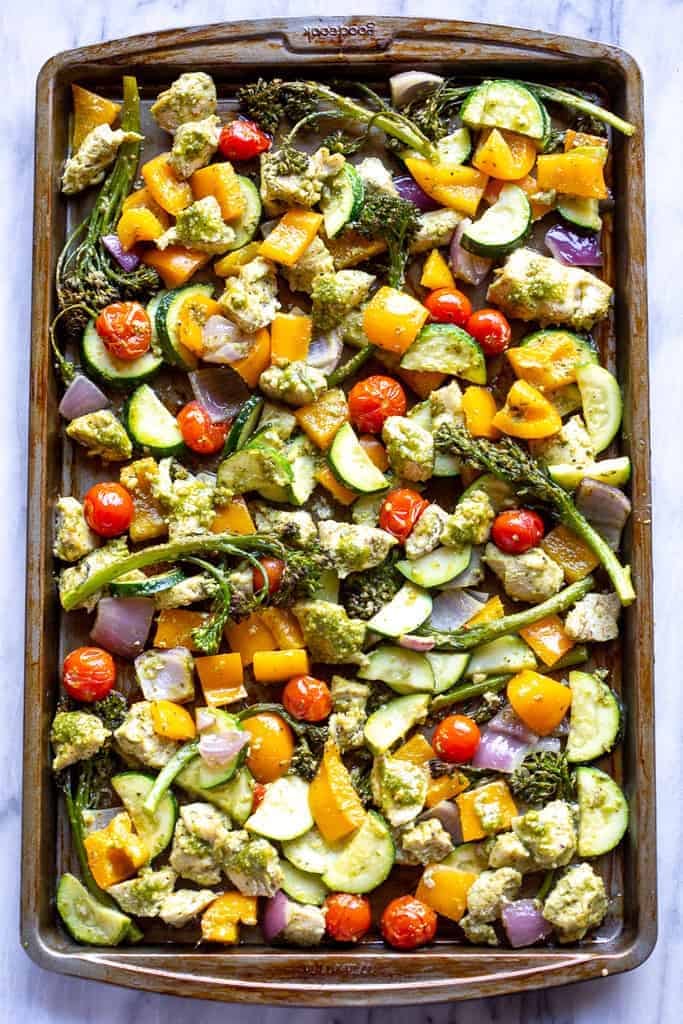 One Pan Pesto Chicken and Vegetables (4)