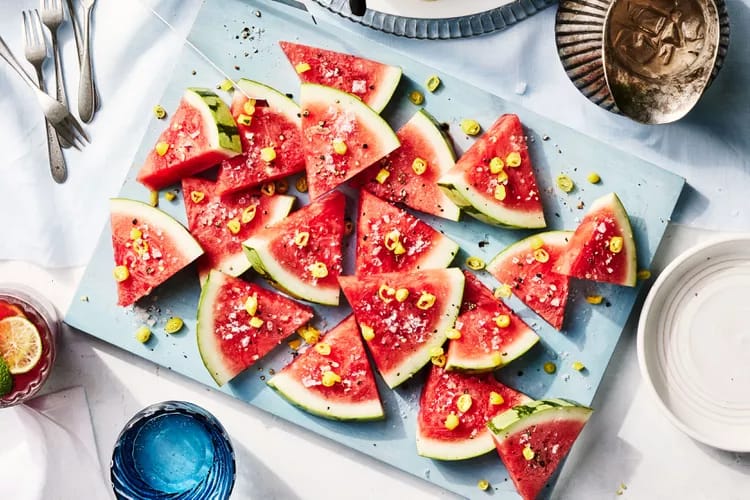 Pepper Sauce Watermelon Wedges