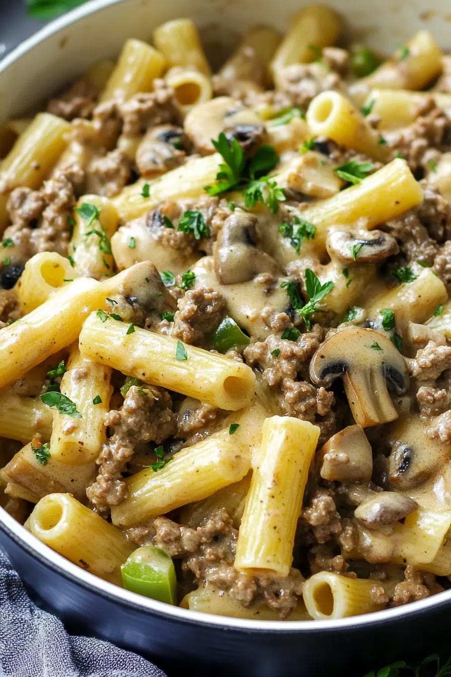 Philly Cheese Steak Pasta Recipe (2)
