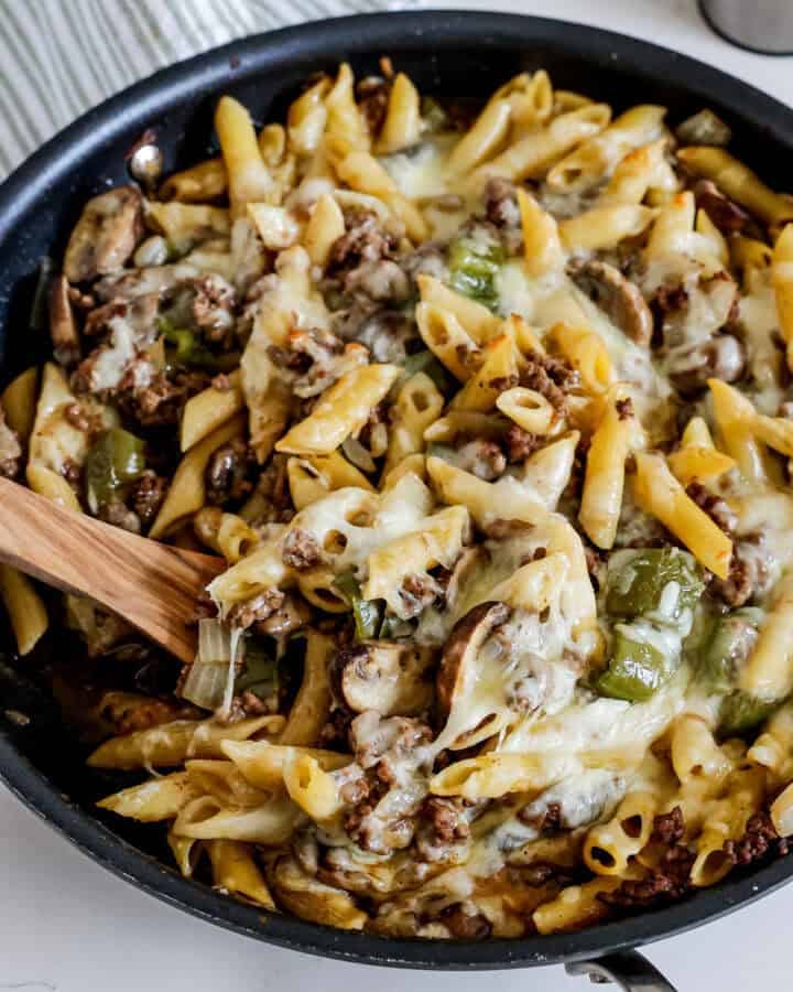 Philly Cheese Steak Pasta Recipe (3)