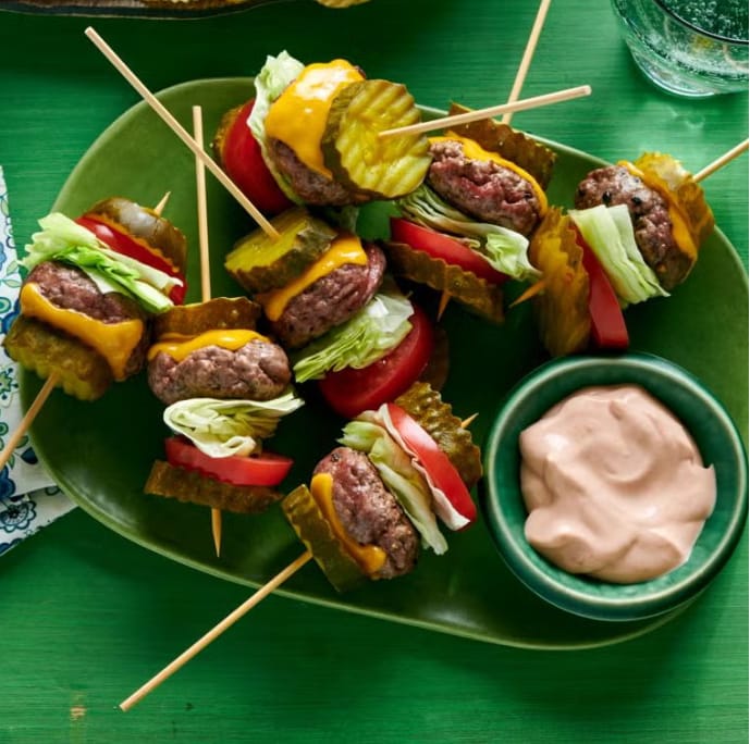 Pickle Cheeseburger Bites