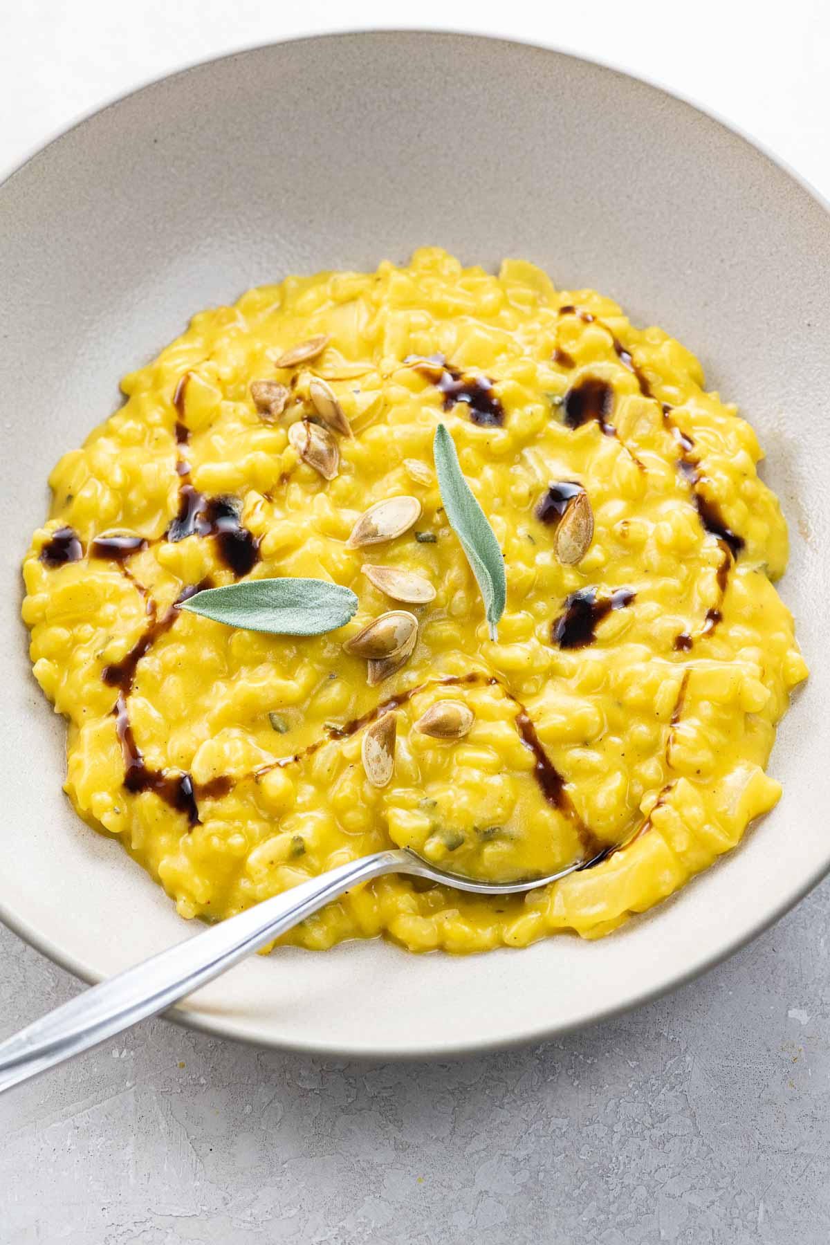 Pumpkin and sage risotto